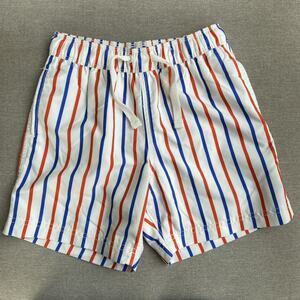 Hanna Andersson Patriotic Preppy Stripe Lined Swim Shorts Trunks Bottoms Boy 6-7